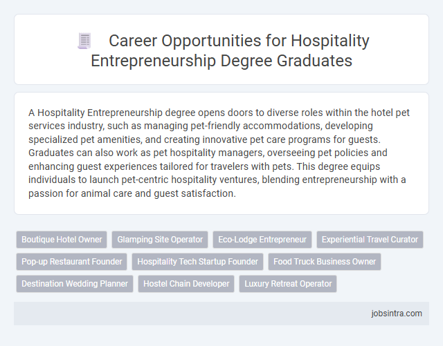 Career Opportunities for Hospitality Entrepreneurship Degree Graduates