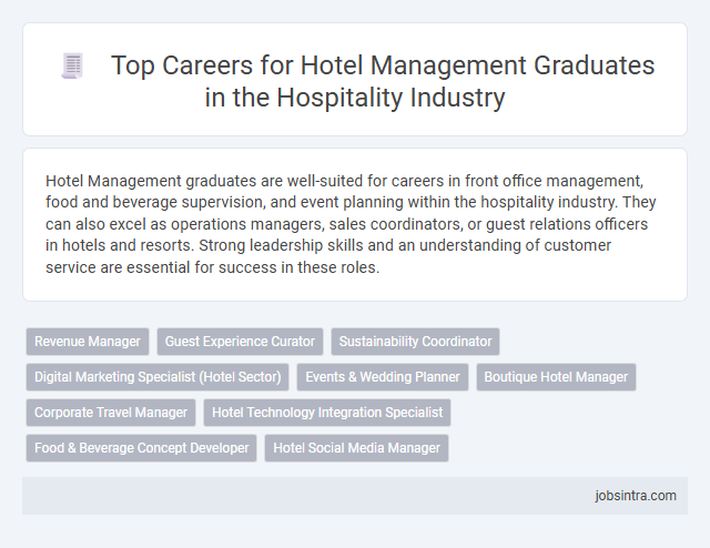 Top Careers for Hotel Management Graduates in the Hospitality Industry