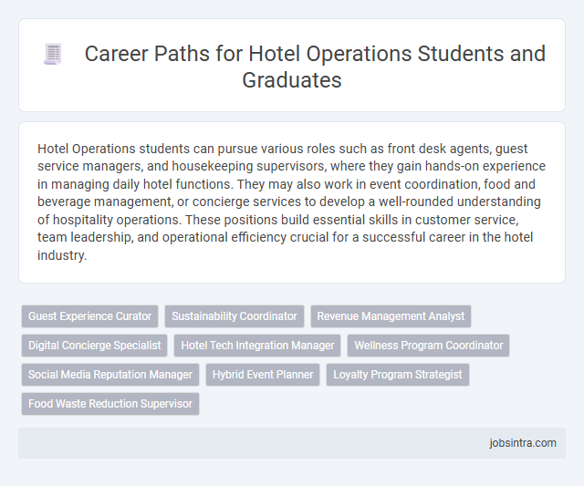 Career Paths for Hotel Operations Students and Graduates