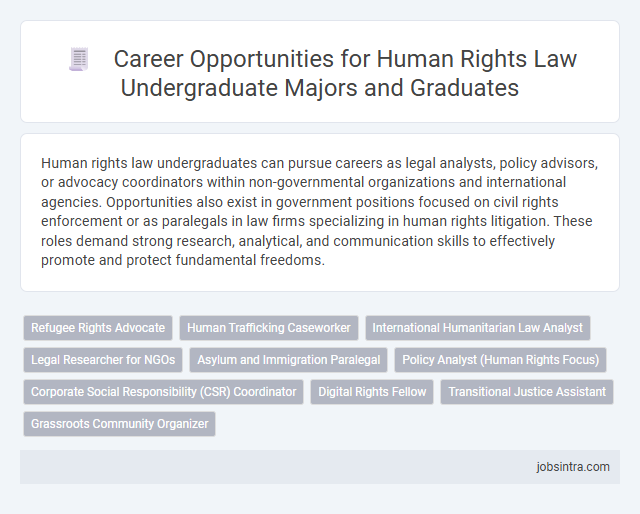 Career Opportunities for Human Rights Law Undergraduate Majors and Graduates