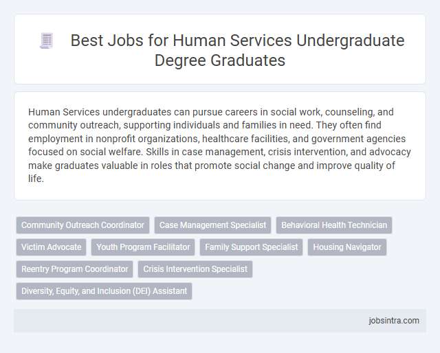 Best Jobs for Human Services Undergraduate Degree Graduates