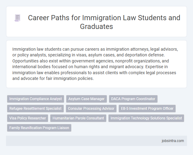 Career Paths for Immigration Law Students and Graduates