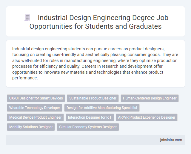 Industrial Design Engineering Degree Job Opportunities for Students and Graduates