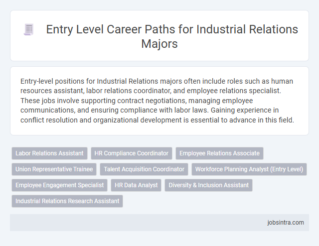 Entry Level Career Paths for Industrial Relations Majors