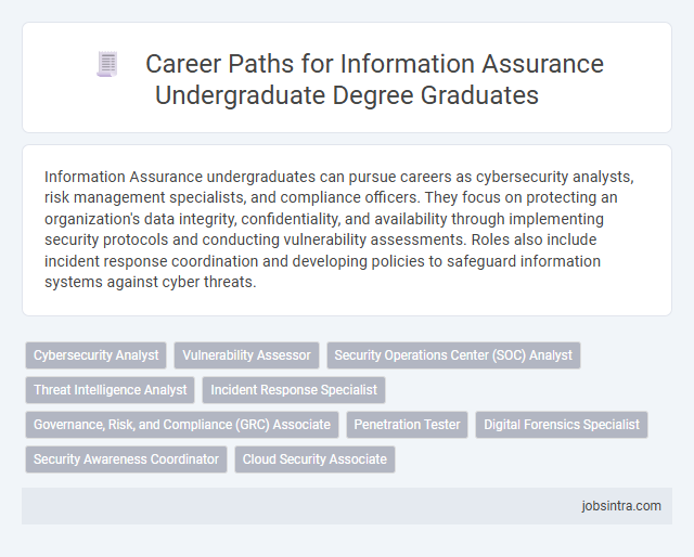 Career Paths for Information Assurance Undergraduate Degree Graduates
