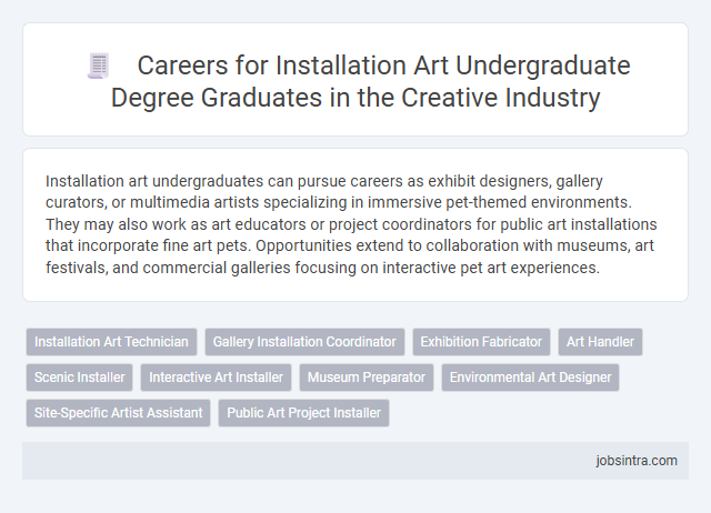 Careers for Installation Art Undergraduate Degree Graduates in the Creative Industry