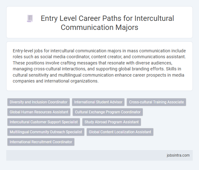 Entry Level Career Paths for Intercultural Communication Majors