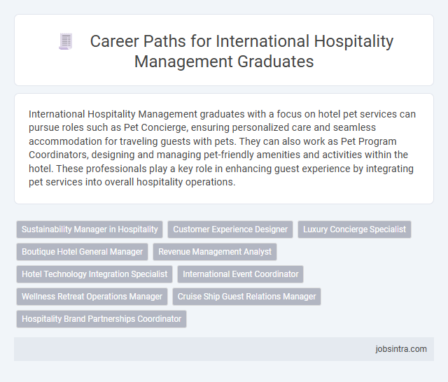 Career Paths for International Hospitality Management Graduates