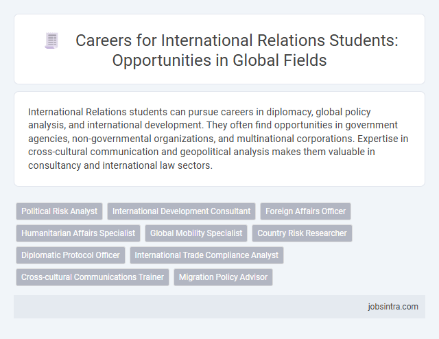 Careers for International Relations Students: Opportunities in Global Fields