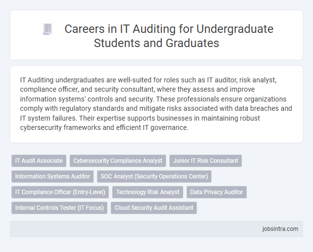 Careers in IT Auditing for Undergraduate Students and Graduates