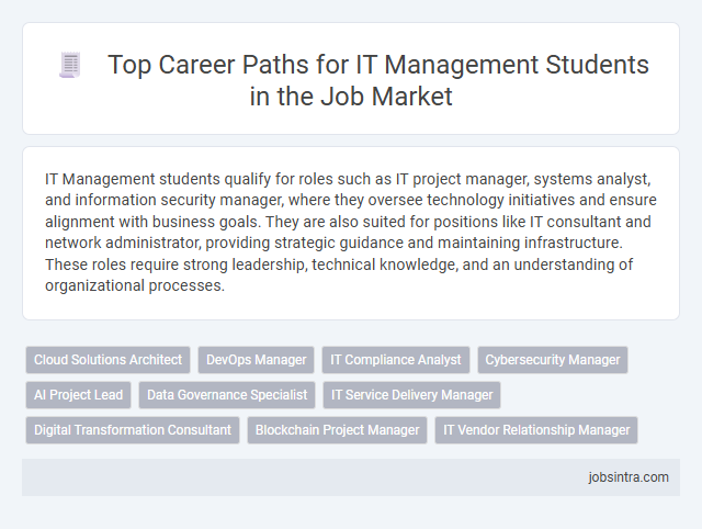 Top Career Paths for IT Management Students in the Job Market