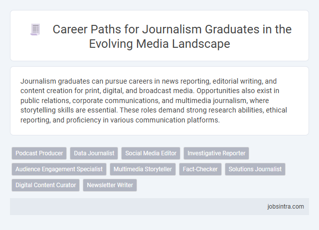 Career Paths for Journalism Graduates in the Evolving Media Landscape