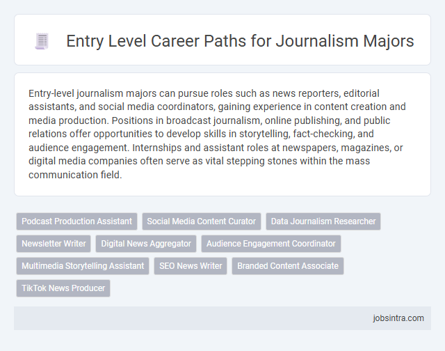 Entry Level Career Paths for Journalism Majors