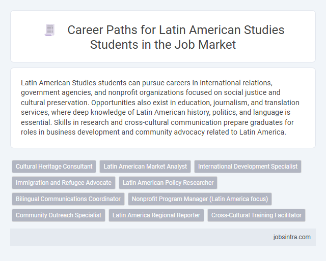 Career Paths for Latin American Studies Students in the Job Market