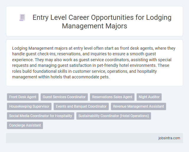 Entry Level Career Opportunities for Lodging Management Majors