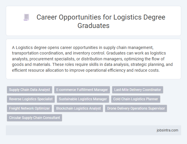 Career Opportunities for Logistics Degree Graduates