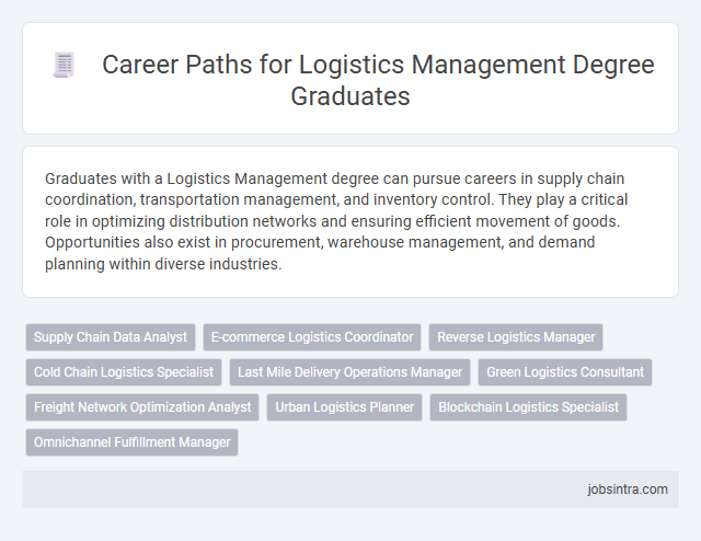 Career Paths for Logistics Management Degree Graduates