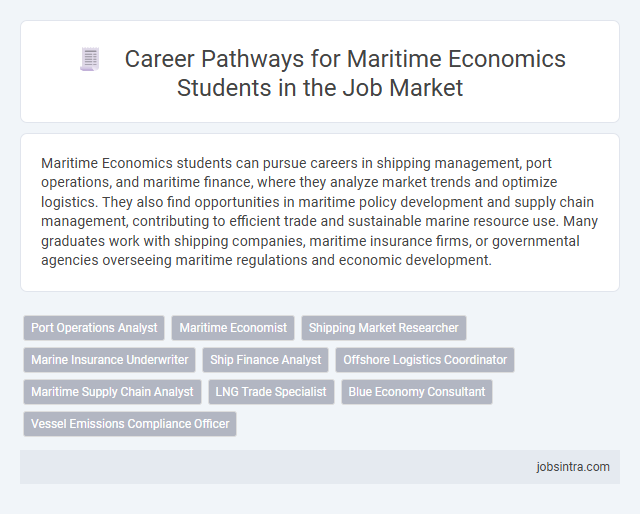 Career Pathways for Maritime Economics Students in the Job Market