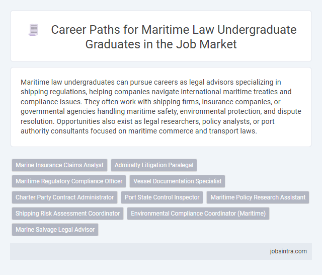 Career Paths for Maritime Law Undergraduate Graduates in the Job Market