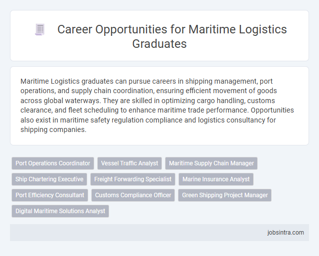 Career Opportunities for Maritime Logistics Graduates