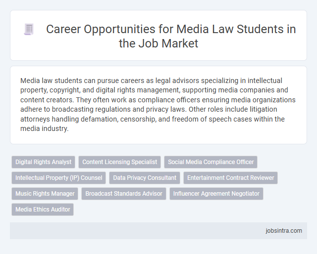 Career Opportunities for Media Law Students in the Job Market