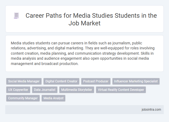Career Paths for Media Studies Students in the Job Market