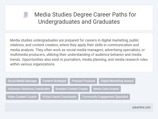 Media Studies Degree Career Paths for Undergraduates and Graduates