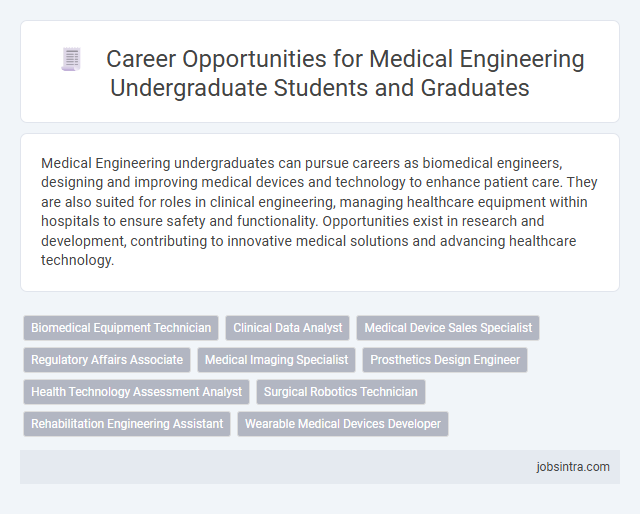 Career Opportunities for Medical Engineering Undergraduate Students and Graduates