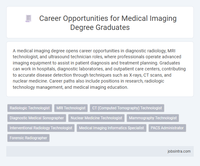 Career Opportunities for Medical Imaging Degree Graduates