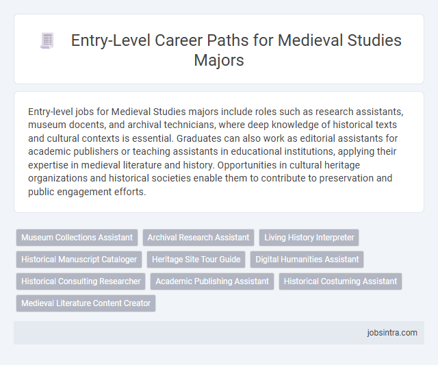 Entry-Level Career Paths for Medieval Studies Majors