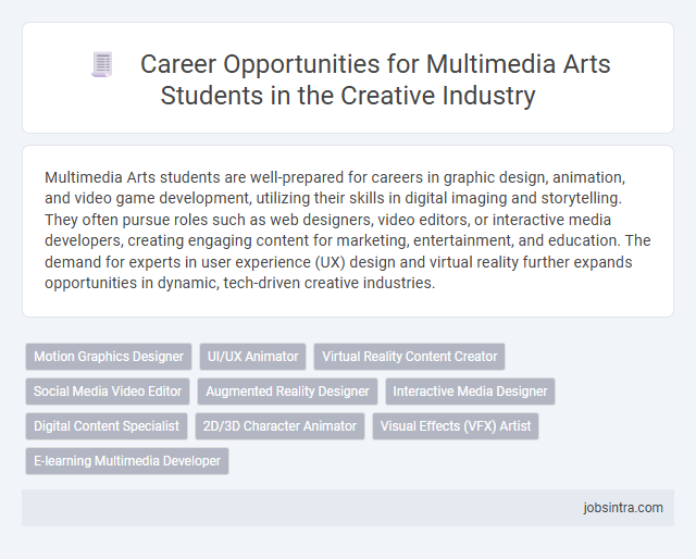 Career Opportunities for Multimedia Arts Students in the Creative Industry