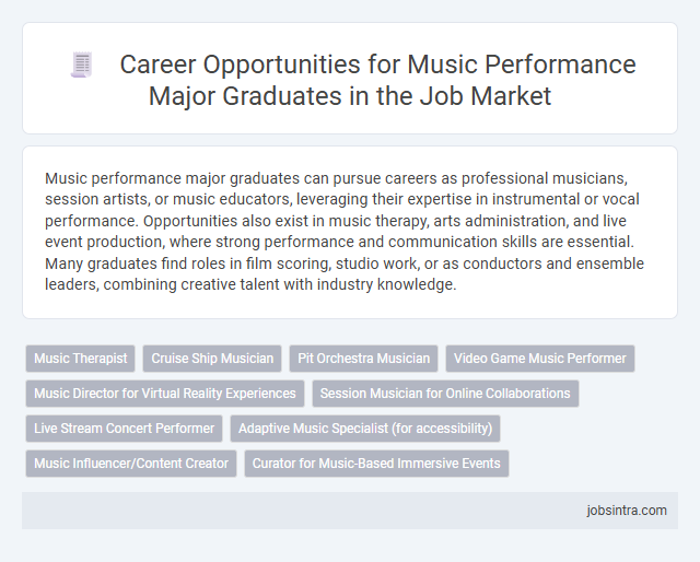 Career Opportunities for Music Performance Major Graduates in the Job Market