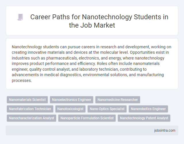 Career Paths for Nanotechnology Students in the Job Market