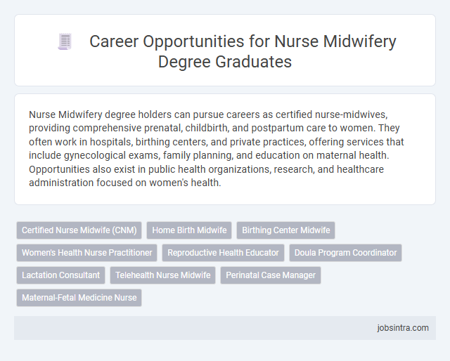 Career Opportunities for Nurse Midwifery Degree Graduates