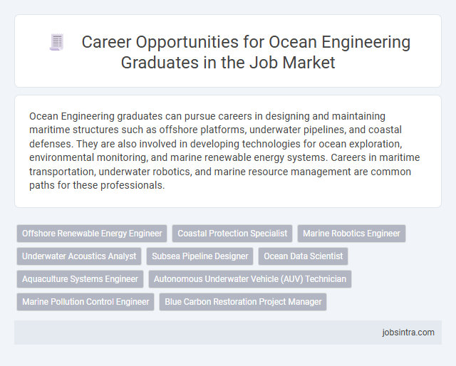 Career Opportunities for Ocean Engineering Graduates in the Job Market