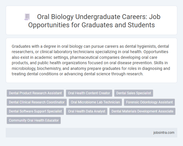 Oral Biology Undergraduate Careers: Job Opportunities for Graduates and Students