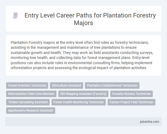 Entry Level Career Paths for Plantation Forestry Majors