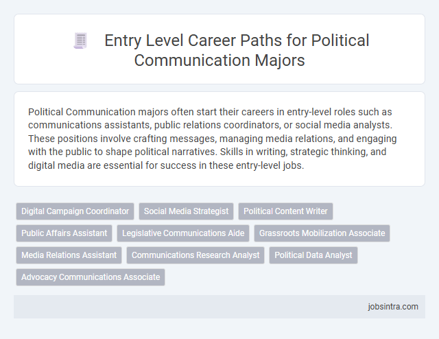 Entry Level Career Paths for Political Communication Majors
