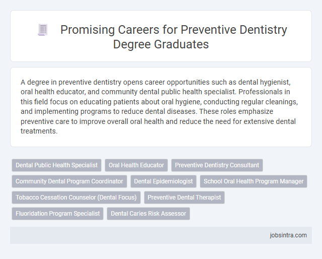 Promising Careers for Preventive Dentistry Degree Graduates