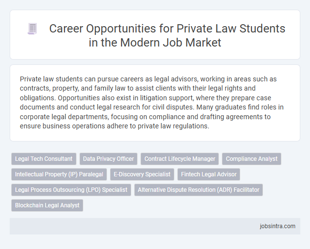 Career Opportunities for Private Law Students in the Modern Job Market