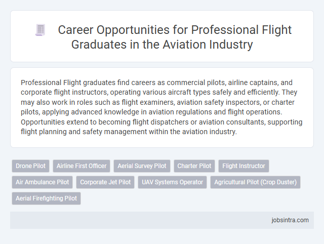 Career Opportunities for Professional Flight Graduates in the Aviation Industry