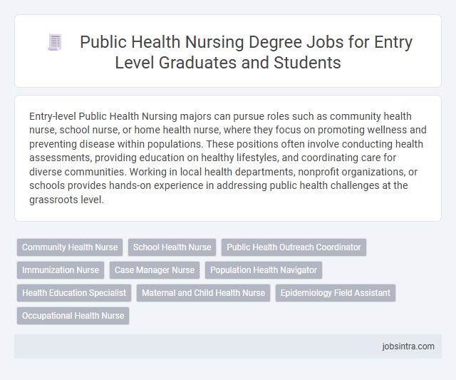 Public Health Nursing Degree Jobs for Entry Level Graduates and Students
