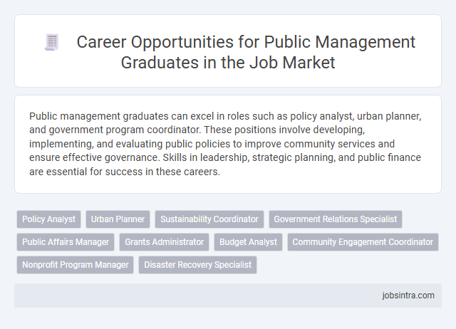 Career Opportunities for Public Management Graduates in the Job Market