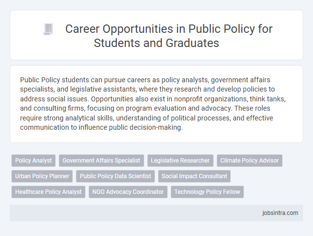 Career Opportunities in Public Policy for Students and Graduates