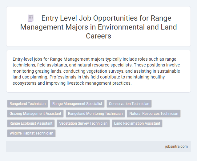Entry Level Job Opportunities for Range Management Majors in Environmental and Land Careers