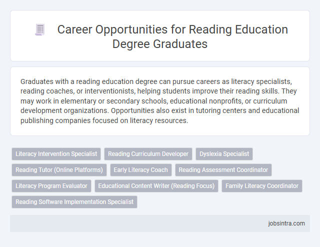 Career Opportunities for Reading Education Degree Graduates