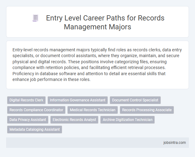 Entry Level Career Paths for Records Management Majors