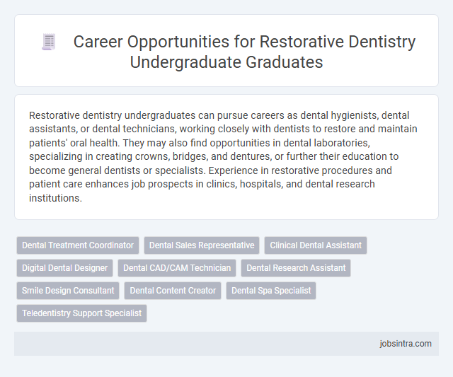 Career Opportunities for Restorative Dentistry Undergraduate Graduates