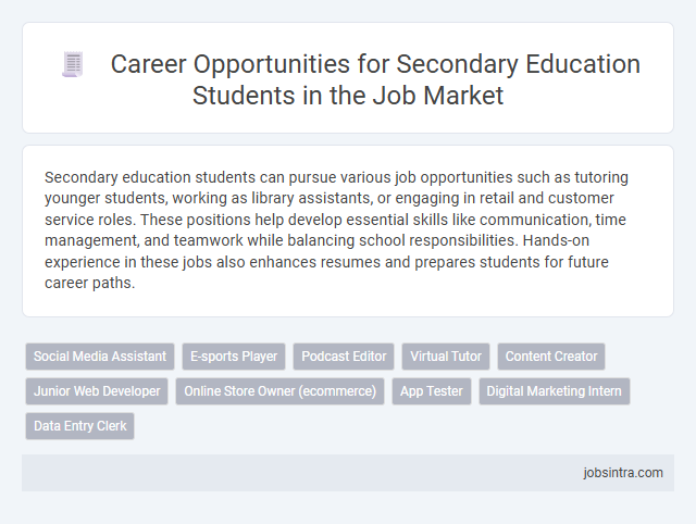 Career Opportunities for Secondary Education Students in the Job Market