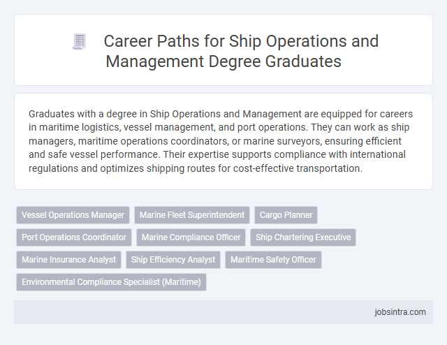 Career Paths for Ship Operations and Management Degree Graduates